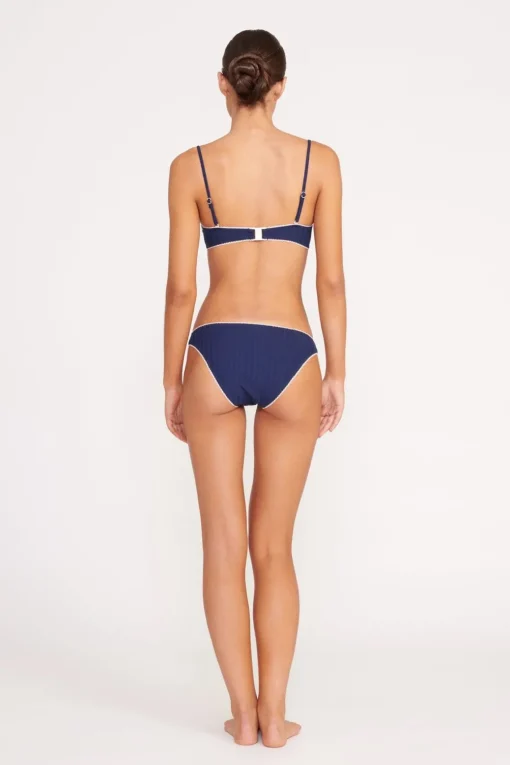 JO BALCONETTE BIKINI TOP  NAVY WHITE