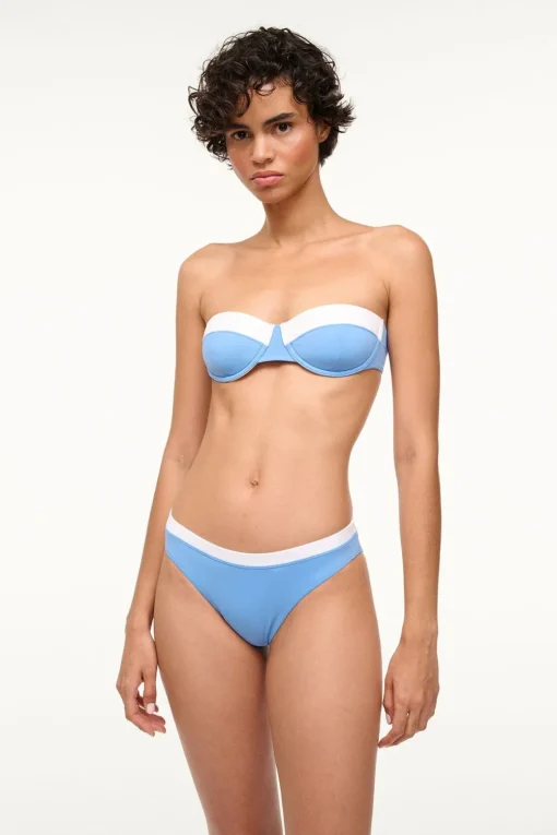 JO BALCONETTE BIKINI TOP  AZURE WHITE