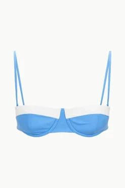 JO BALCONETTE BIKINI TOP  AZURE WHITE
