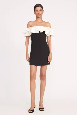 KIARA DRESS  BLACK IVORY