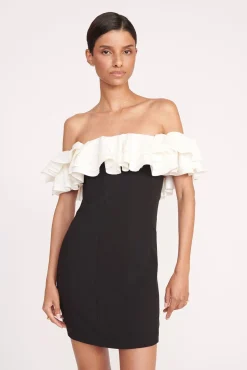 KIARA DRESS  BLACK IVORY