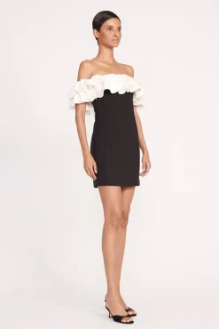 KIARA DRESS  BLACK IVORY