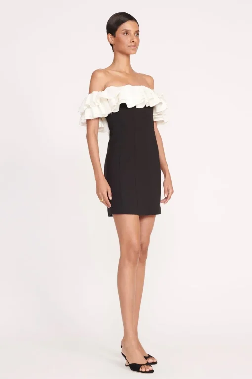 KIARA DRESS  BLACK IVORY