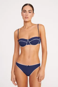 KIT BIKINI BOTTOM  NAVY WHITE