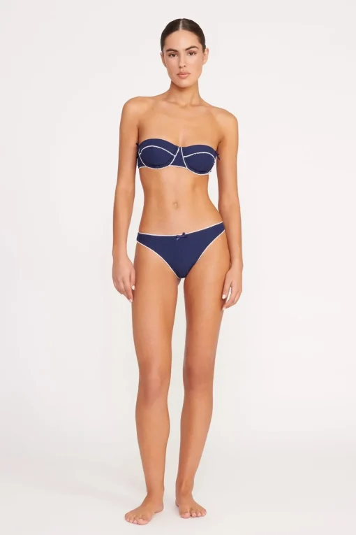 KIT BIKINI BOTTOM  NAVY WHITE