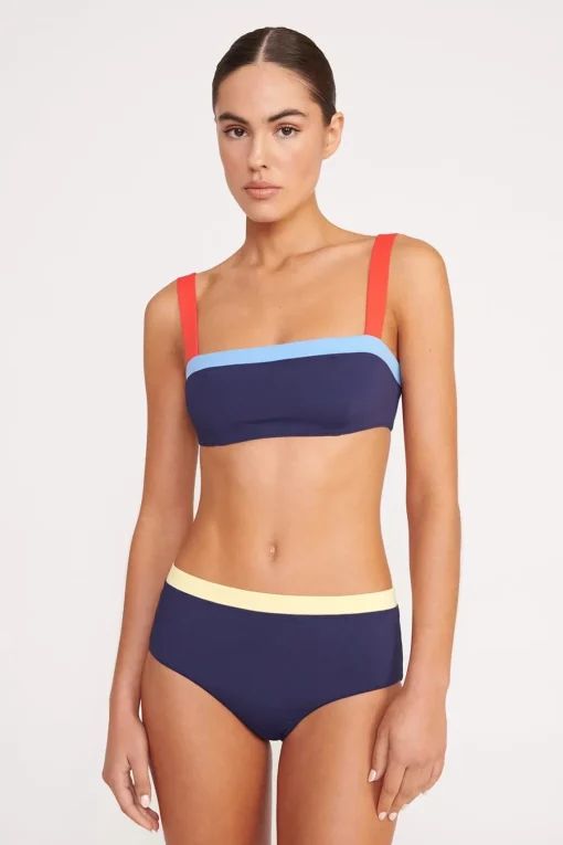 LIV BIKINI TOP  NAVY COLORBLOCK