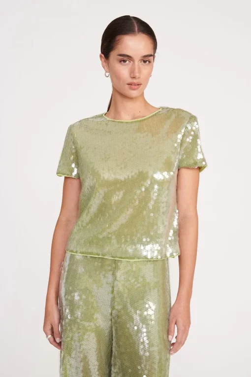 LUKE PANT  GARDEN MOSS SEQUINS