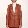 MADDEN BLAZER  WHISKEY VEGAN LEATHER