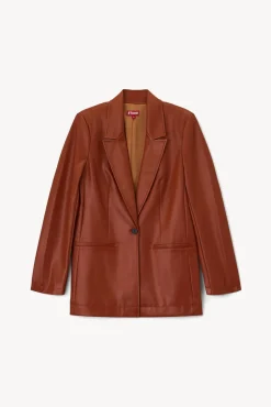MADDEN BLAZER  WHISKEY VEGAN LEATHER