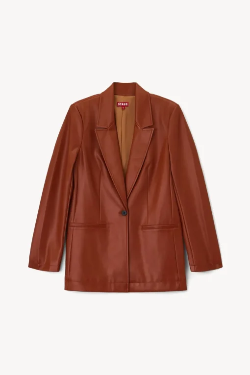 MADDEN BLAZER  WHISKEY VEGAN LEATHER