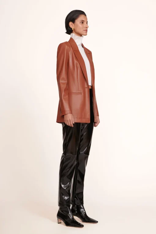 MADDEN BLAZER  WHISKEY VEGAN LEATHER