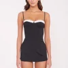 MAEVE SWIM DRESS  BLACK WHITE