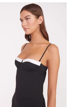 MAEVE SWIM DRESS  BLACK WHITE