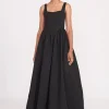 MAXI LANDSCAPE DRESS  BLACK