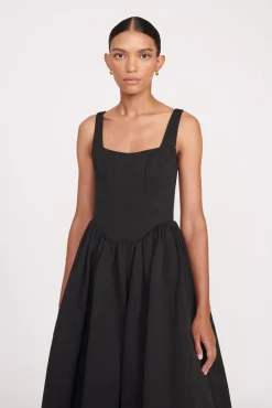 MAXI LANDSCAPE DRESS  BLACK