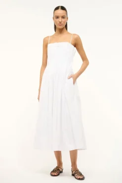 MIDI BELLA DRESS  WHITE