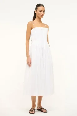 MIDI BELLA DRESS  WHITE