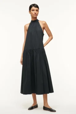 MIDI MARLOWE DRESS  BLACK