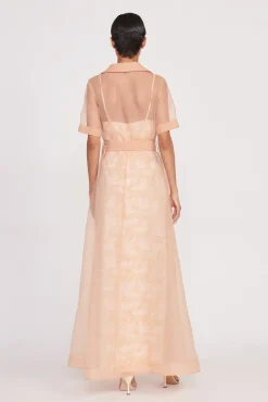 MILLIE DRESS  BEIGE IVORY TOILE