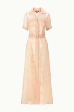 MILLIE DRESS  BEIGE IVORY TOILE