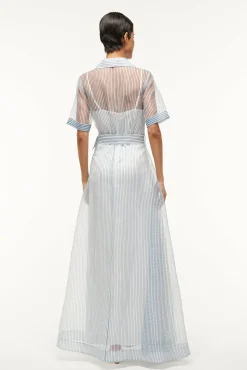 MILLIE DRESS  IVORY MICRO STRIPE