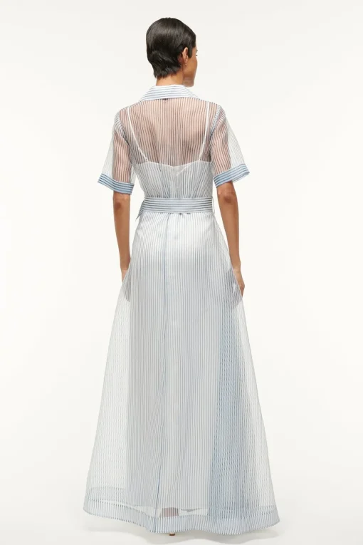 MILLIE DRESS  IVORY MICRO STRIPE