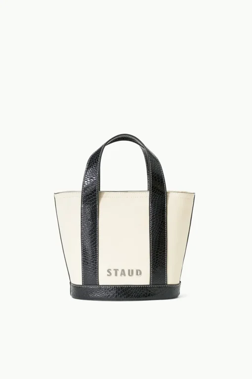 MINI ALLORA TOTE  CREAM BLACK