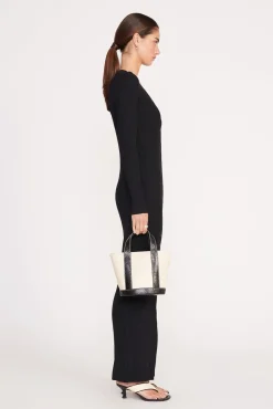 MINI ALLORA TOTE  CREAM BLACK