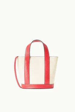MINI ALLORA TOTE  CREAM RED ROSE