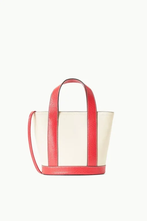 MINI ALLORA TOTE  CREAM RED ROSE