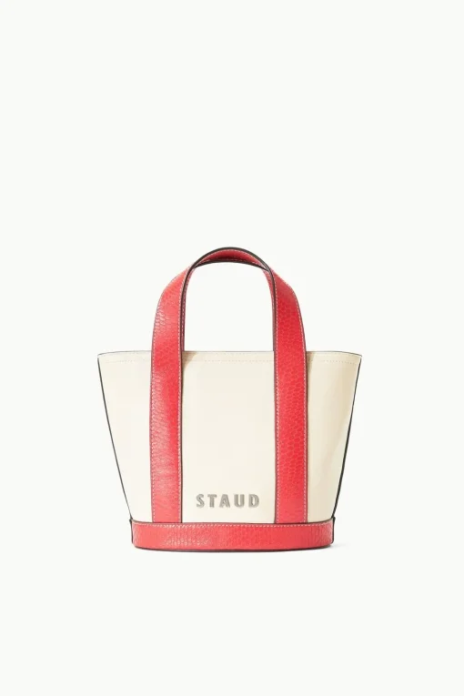 MINI ALLORA TOTE  CREAM RED ROSE