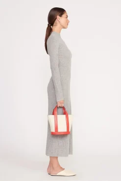 MINI ALLORA TOTE  CREAM RED ROSE
