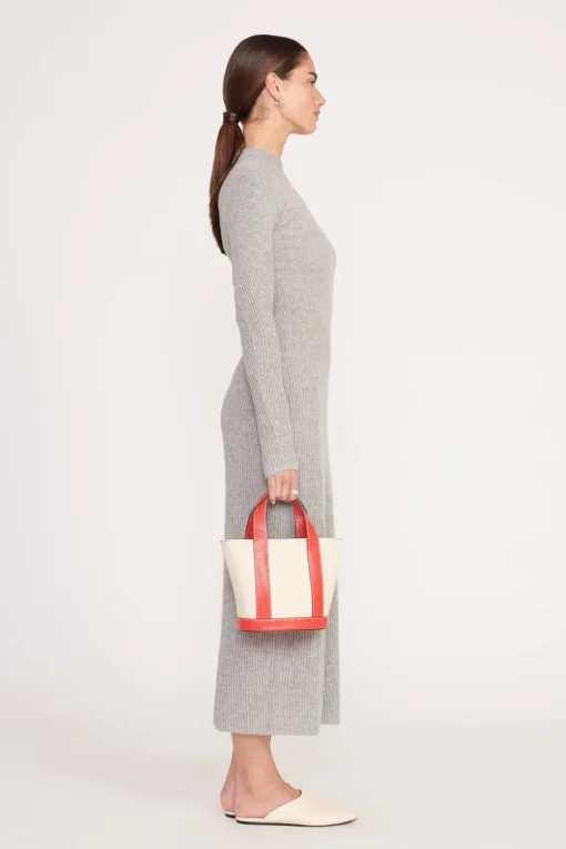 MINI ALLORA TOTE  CREAM RED ROSE
