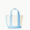 MINI ALLORA TOTE  CREAM STAUD BLUE