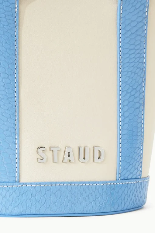 MINI ALLORA TOTE  CREAM STAUD BLUE