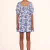 MINI FAYE DRESS  BLUE TOILE