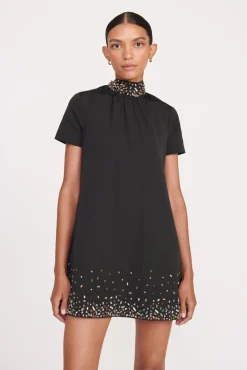 MINI ILANA DRESS  BLACK SILVER