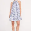 MINI MARLOWE DRESS  BLUE TOILE