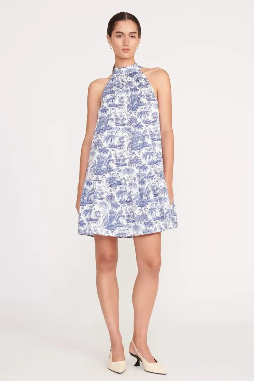MINI MARLOWE DRESS  BLUE TOILE
