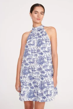 MINI MARLOWE DRESS  BLUE TOILE