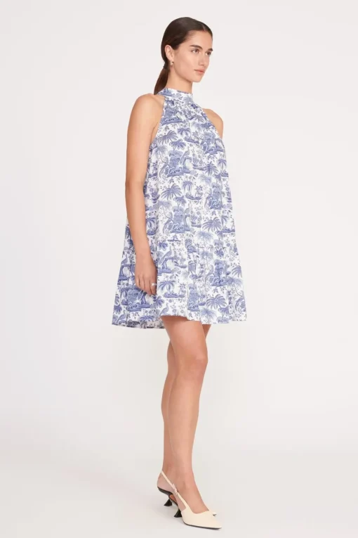 MINI MARLOWE DRESS  BLUE TOILE