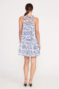 MINI MARLOWE DRESS  BLUE TOILE