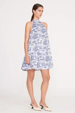 MINI MARLOWE DRESS  BLUE TOILE
