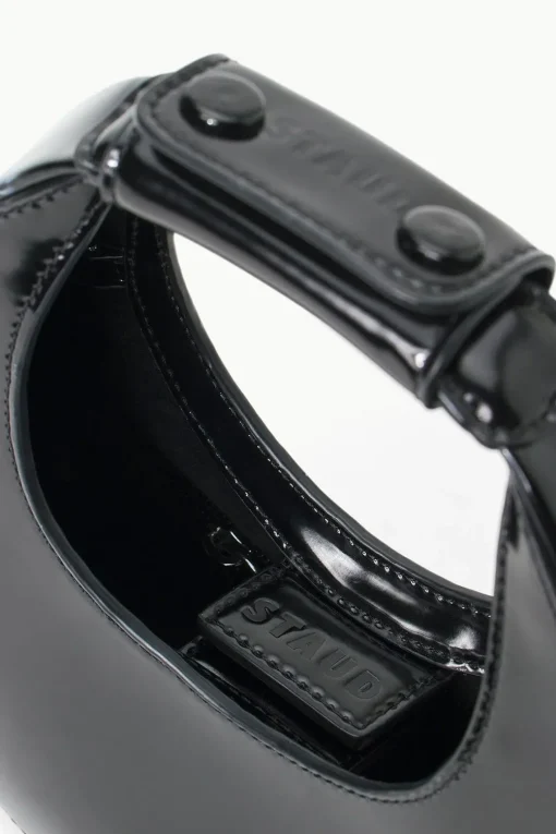MINI MOON BAG  BLACK POLISHED