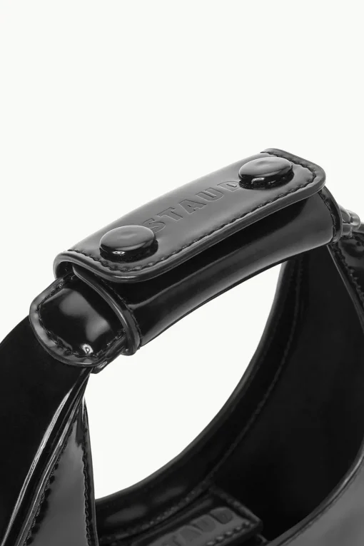 MINI MOON BAG  BLACK POLISHED