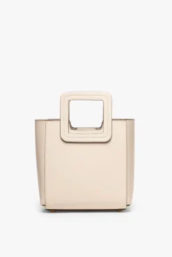 MINI SHIRLEY LEATHER BAG  CREAM