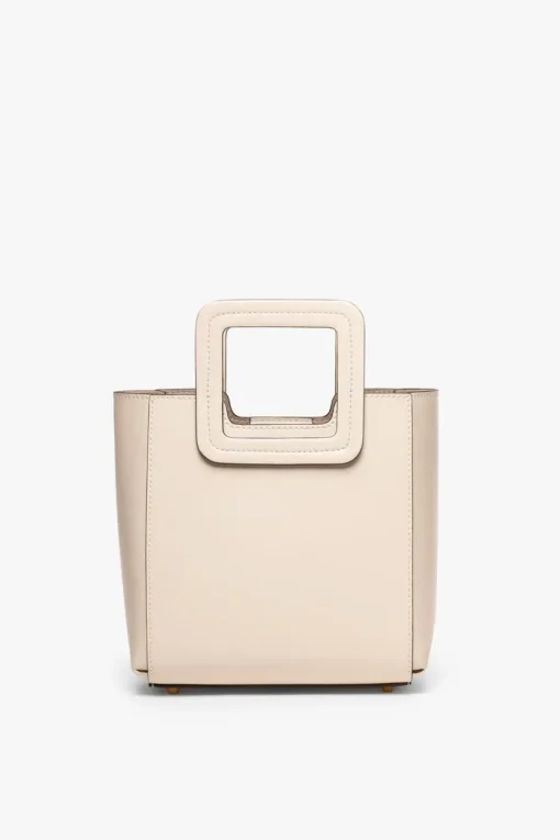MINI SHIRLEY LEATHER BAG  CREAM