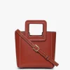 MINI SHIRLEY LEATHER BAG  COGNAC