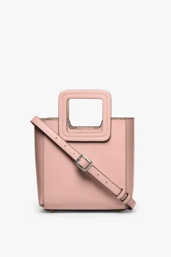 MINI SHIRLEY LEATHER BAG  DARK BLUSH
