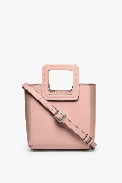 MINI SHIRLEY LEATHER BAG  DARK BLUSH